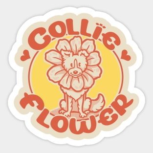 Collie Flower Sticker